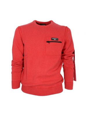 Sweter z długim rękawem Aeronautica Militare czerwony