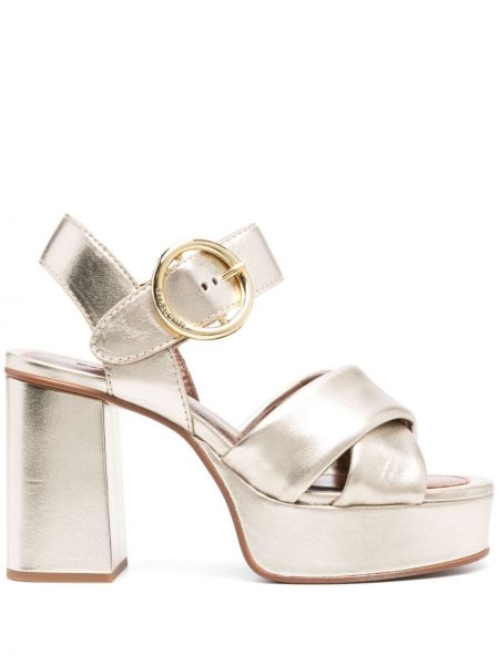 Leder sandale See By Chloé gold