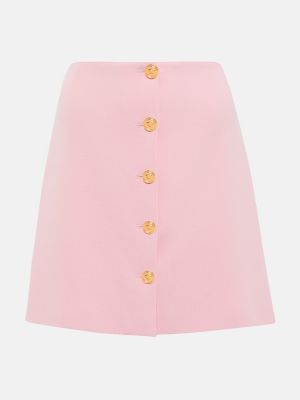 Vlněné mini sukně Versace růžové