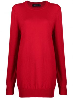 Kašmírový sveter Dolce & Gabbana červená