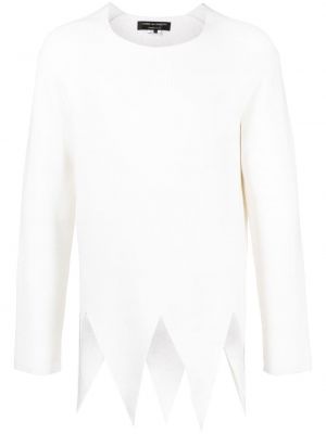 Асиметричен пуловер Comme Des Garçons Homme Plus бяло