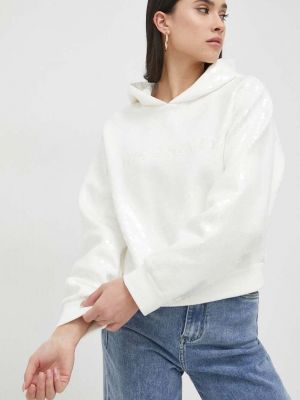 Бежевий светр з капюшоном з аплікацією Miss Sixty