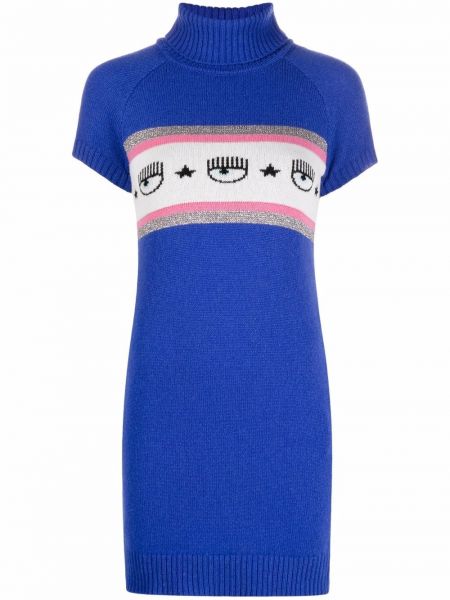 Платье мини с принтом Chiara Ferragni, синий