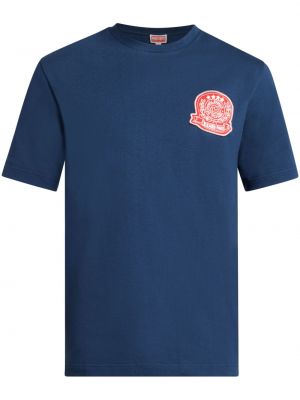 Памучна тениска Kenzo синьо