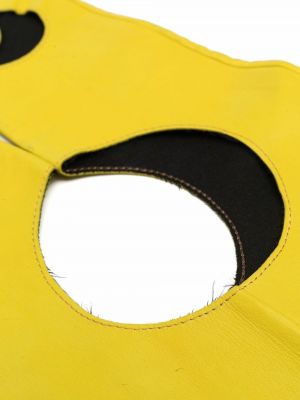 Rękawiczki skórzane Manokhi żółte