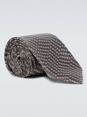 Cravatta di seta Giorgio Armani grigio