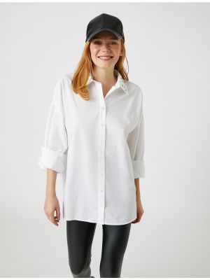 Oversized πουκάμισο Koton λευκό