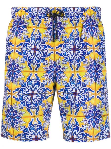 Trykt shorts Dolce & Gabbana gul