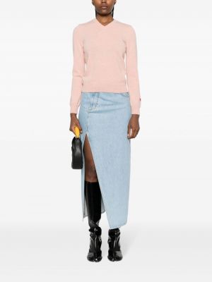 Herzmuster woll pullover Comme Des Garçons Play pink