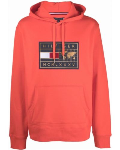 Sudadera con capucha Tommy Hilfiger rojo