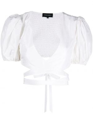 Kort blus Cynthia Rowley vit