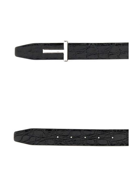 Cinturón de cuero Tom Ford negro