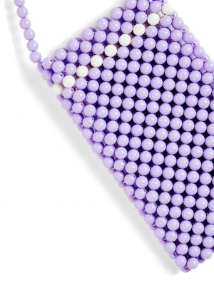 Bolso clutch con perlas Hay violeta