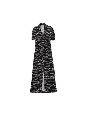 Платье-юбка-миди с принтом Paco Rabanne, Черный/Серебристый с принтом цепочки
