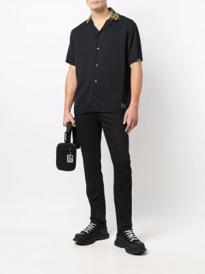 Camisa vaquera con botones Versace Jeans Couture negro