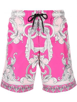 Trykt shorts Versace rosa