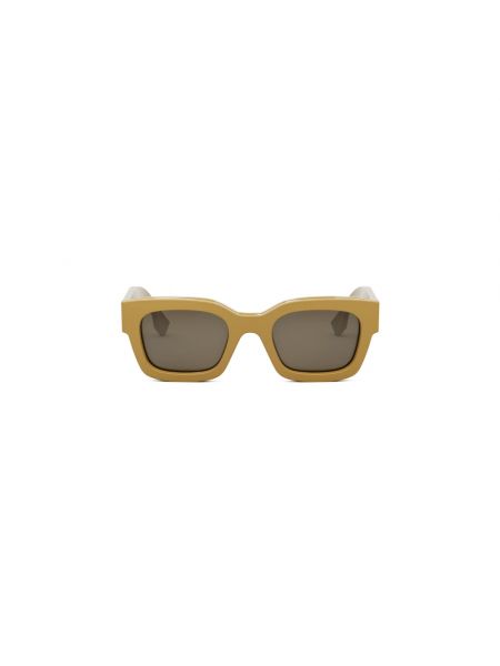 Okulary przeciwsłoneczne w geometryczne wzory Fendi żółte
