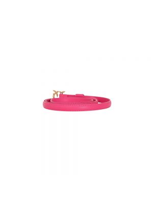 Cinturón de cuero con hebilla Pinko rosa