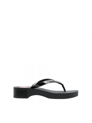 Sandale mit print Love Moschino schwarz