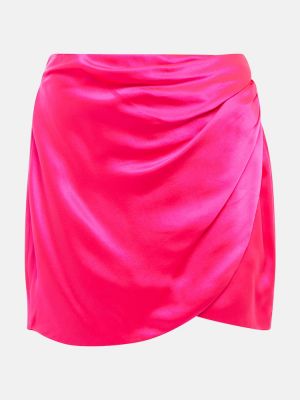 Svilena mini suknja The Sei ružičasta