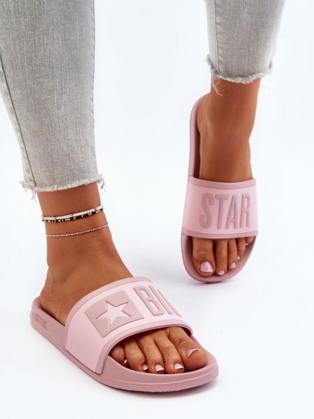 Kambarinės šlepetės su žvaigždės raštu Big Star Shoes rožinė