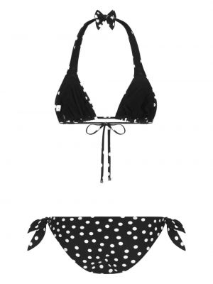 Gepunkteter bikini mit print Dolce & Gabbana