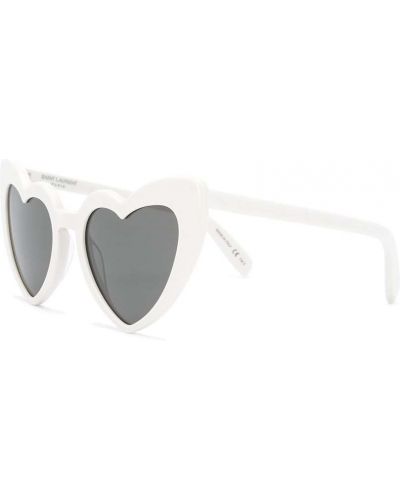 Sluneční brýle se srdcovým vzorem Saint Laurent Eyewear bílé