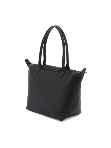 Leder shopper handtasche mit taschen Longchamp schwarz