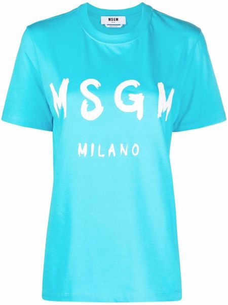 Camiseta con estampado Msgm azul