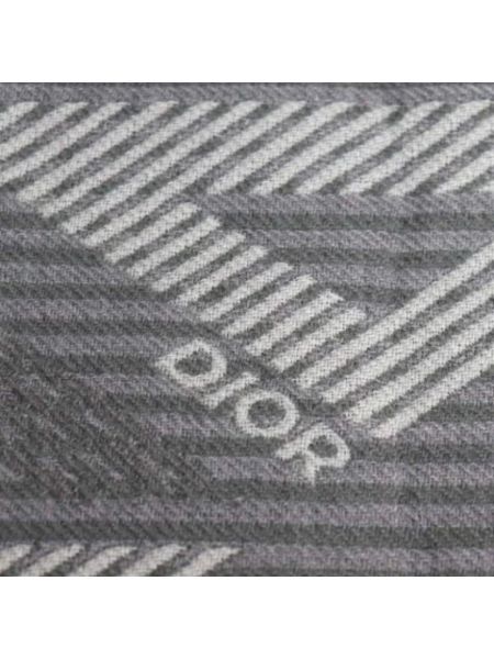 Bufanda de lana Dior Vintage gris
