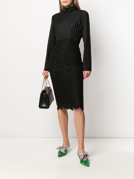 Spódnica ołówkowa koronkowa Dolce And Gabbana czarna