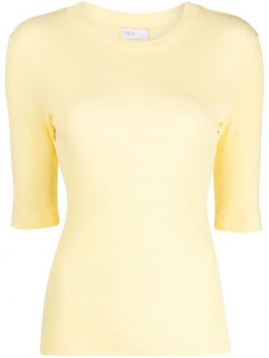 T-shirt con scollo tondo Rosetta Getty giallo