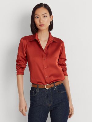 Camisa manga larga Lauren Ralph Lauren rojo