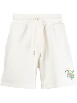 Sportshorts med broderi Casablanca vit