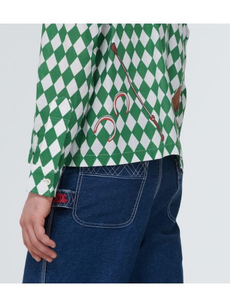 Hemd aus baumwoll mit print Bode grün