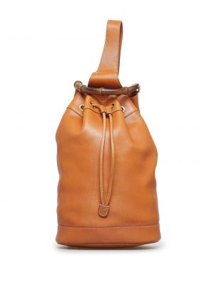 Bambusový kožený batoh Gucci Pre-owned hnědý