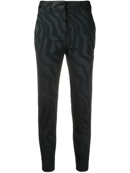 Pantaloni in tessuto jacquard zebrati Just Cavalli nero