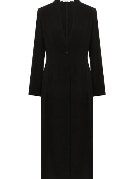 Черный шерстяной пиджак из вискозы Isabel Benenato