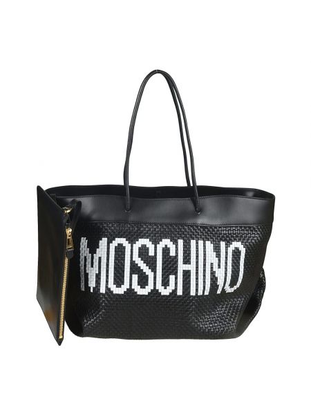 Shopperka elegancka Moschino czarna