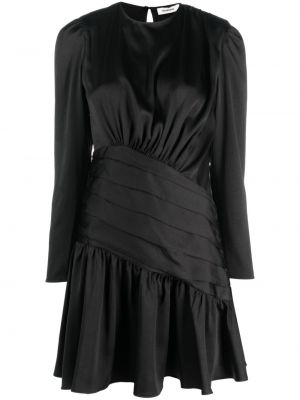 Μάξι φόρεμα ντραπέ Sandro μαύρο