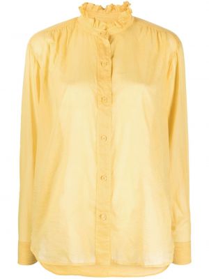 Koszula bawełniana Marant żółta
