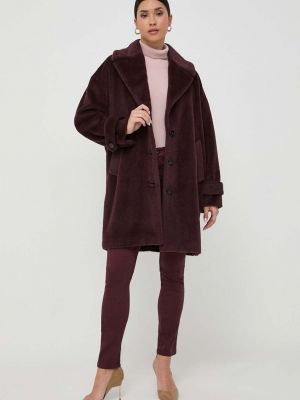Oversized vlněný kabát Marella vínový