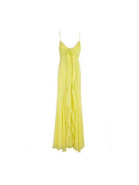 Sukienka długa elegancka Blumarine żółta