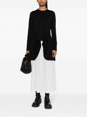 Sweter wełniany asymetryczny Comme Des Garcons czarny