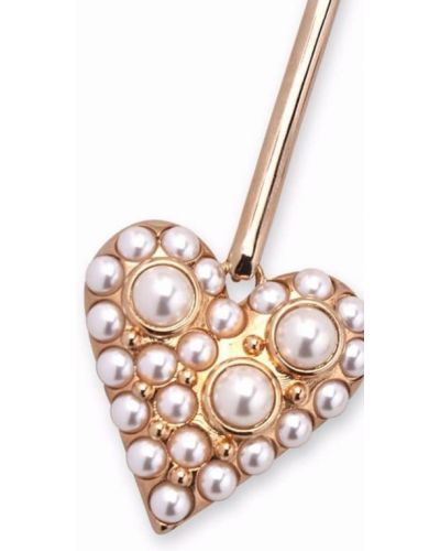 Auskarai su perlais su širdelėmis Carolina Herrera