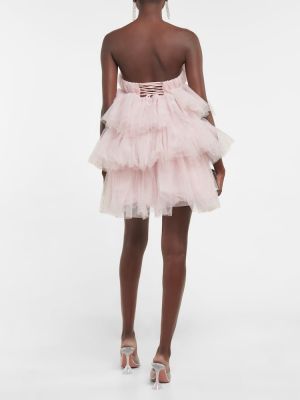Φόρεμα από τούλι Rotate Birger Christensen ροζ