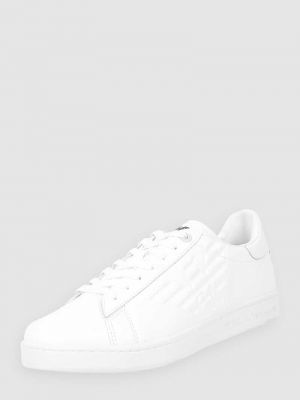 Sneakersy skórzane Ea7 Emporio Armani białe