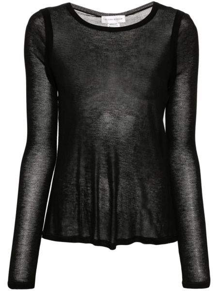 Lyocellové tričko Victoria Beckham čierna
