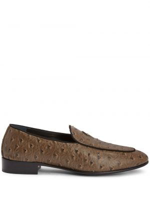 Pantofi loafer din piele Giuseppe Zanotti maro