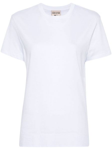 Rund hals t-shirt Semicouture hvid